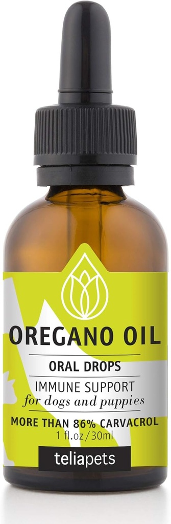 Vetercure Oregano Öl Oral Tropfen für Haustiere- Natürliche Immununterstützung für Hunde & Welpen- Pet Supplement - Deep Cleansing Action for Perfect Dog Coat, Skin & Overall Health-1 fl.oz