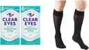 Clear Eyes Érzékeny Szemcseppek 2 Pack & Truform Sheer kompressziós harisnya Női térd Magas 20 Denier Black Medium