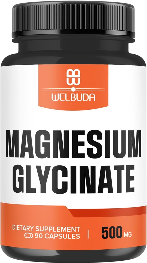 Magnesium-Glycinat-Ergänzung mit 20% Gesäubert - 500mg für Gehirngesundheit, Knochengesundheit, Energieproduktion, Komfortables Mood & Muskel - 90 Kapseln - Bereitstellung von 100mg Elemental Magnesium