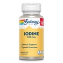 Solaray Iodine 500 mcg, Iodine Ergänzung für gesunde Adrenal und Schilddrüse Unterstützung, Energie, Stoffwechsel und Fokus, Kalium-Iodide, Vegan, 60-Tage Geld-Back-Garantie, 90 Servierungen, 90 VegCaps