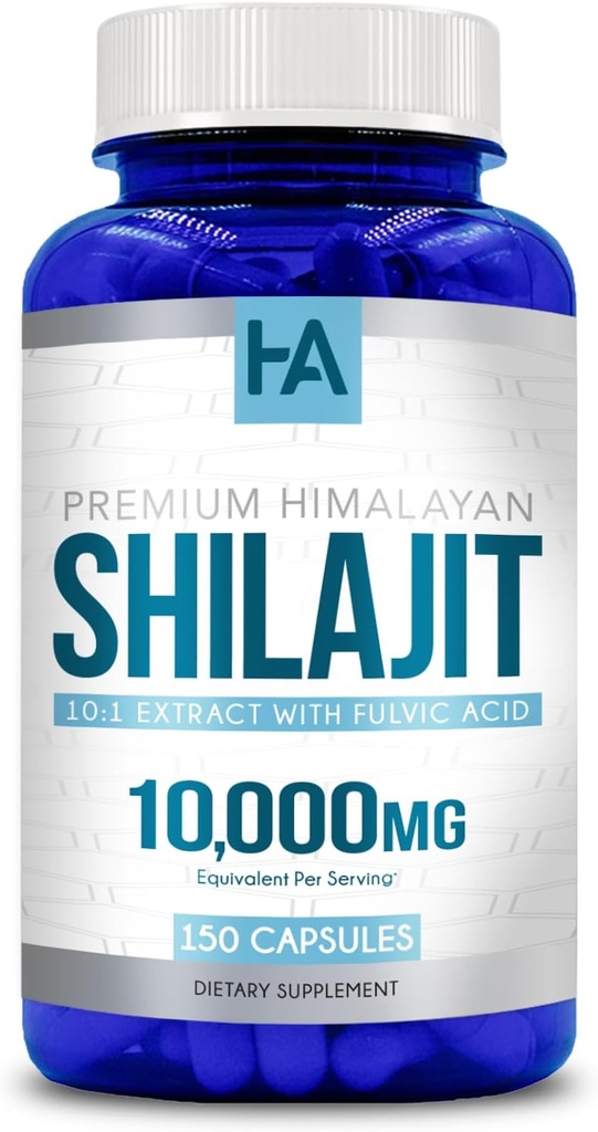 Extra Strength Shilajit Kapszula 124; Taste Free Shilajit for Men & Women 10000mg egyenértékű természetesen obcurring Trace Minerals és Fulvic Acid 124; Vegan Non-GMO & Készült cGMP Labs (150 szerváció)