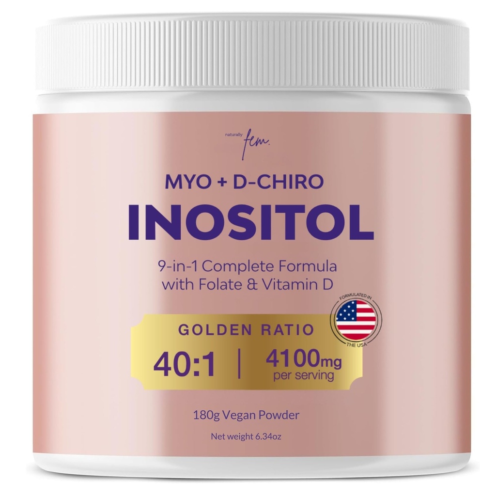 QSTA Myo-Inositol & D-Chiro Inositol Supplement for Women 4100mg (40:1 Ratio) – 9-in-1 Hormonal & Metabolic Support with myoinositol. Inositol Powder Supplement for Hormone Balance and Female Support