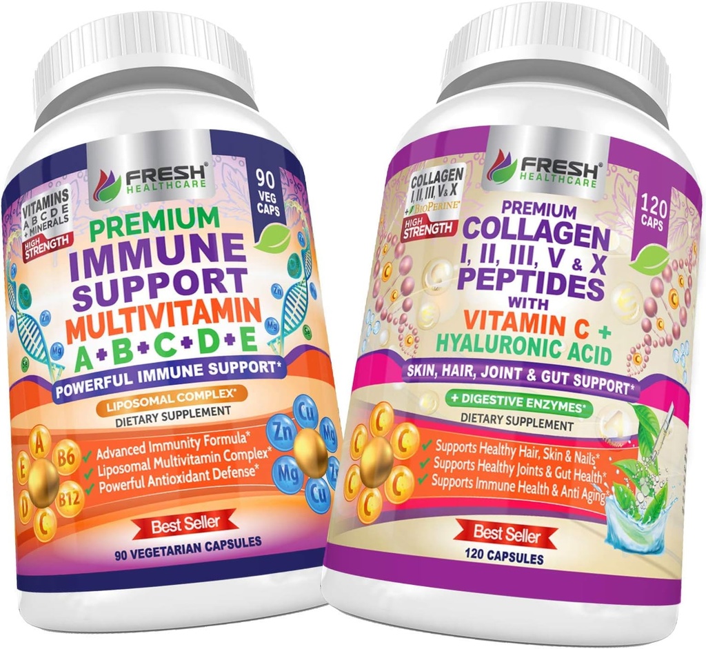FRISS HEALTHCARE Immun Multivitamin és Collagen Peptides - Bundle