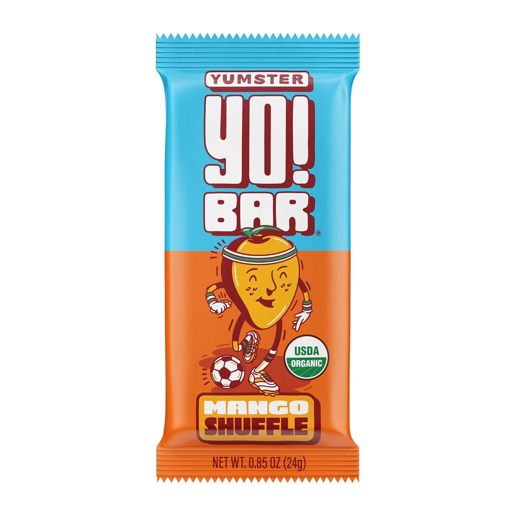 Hé! Bar by Bearded Brothers Vegan Organic Kids Bar, Mango (25 Bars) - Gluten Free, Paleo and Whole 30 Therapy 124; Soy Free, Non-GMO, Low Glycemic, No Sugar Added, Fiber + Whole Foods