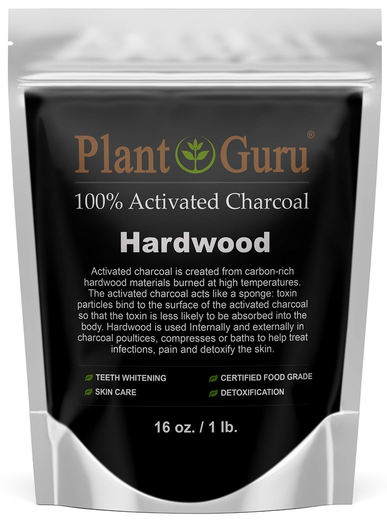 Aktiviertes Charcoal Powder 1 lb. Holz - Food Grade Kosher Non-GMO - Teeth Whitening, Gesichtsmaske und Seifenherstellung. Fördert natürliche Entgiftung und hilft Verdauung