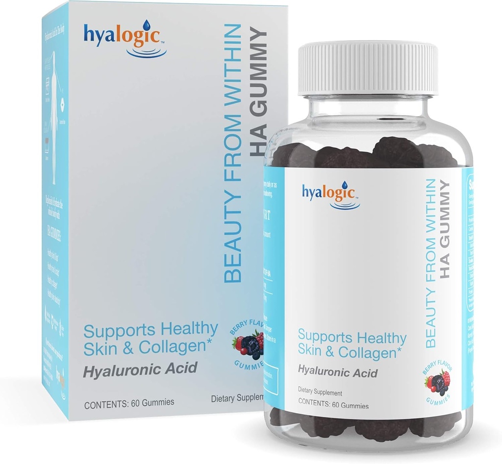 Hyalogic Beauty from Inside Hyaluronic Acid Gumies - Ideal for Skin Care and Hair Growth
