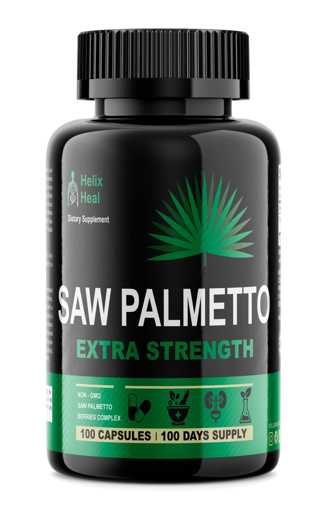 Fűrész Palmetto férfiaknak - Prosztata egészségügyi kiegészítők Férfi Vizeleti egészség - Natural DHT Blocker, 500mg extra erős haj regenerációs kezelések - 100 kapszula 3 hónap ellátás