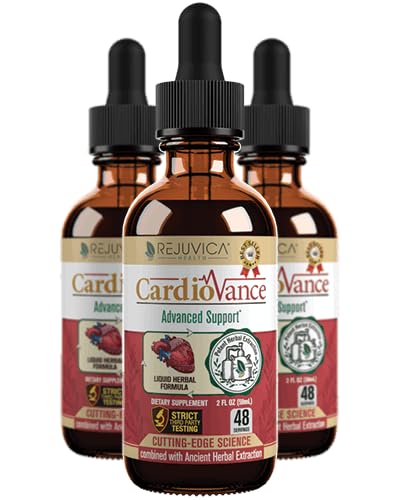 Rejuvica Health CardioVance - Herz-Supplement - Flüssige Lieferung für bessere Absorption - Hawthorne, Hibiscus, Arjuna, Olive Leaf & More!