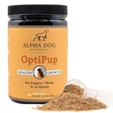 Alpha Dog Nutrition OptiPup All-in-1 Puppy Multivitamin Enthält 31 Superfoods inklusive Probiotika und Präbiotika für Verdauungsunterstützung, Haut- und Immungesundheit und Optimumwachstum (60 Portionen)