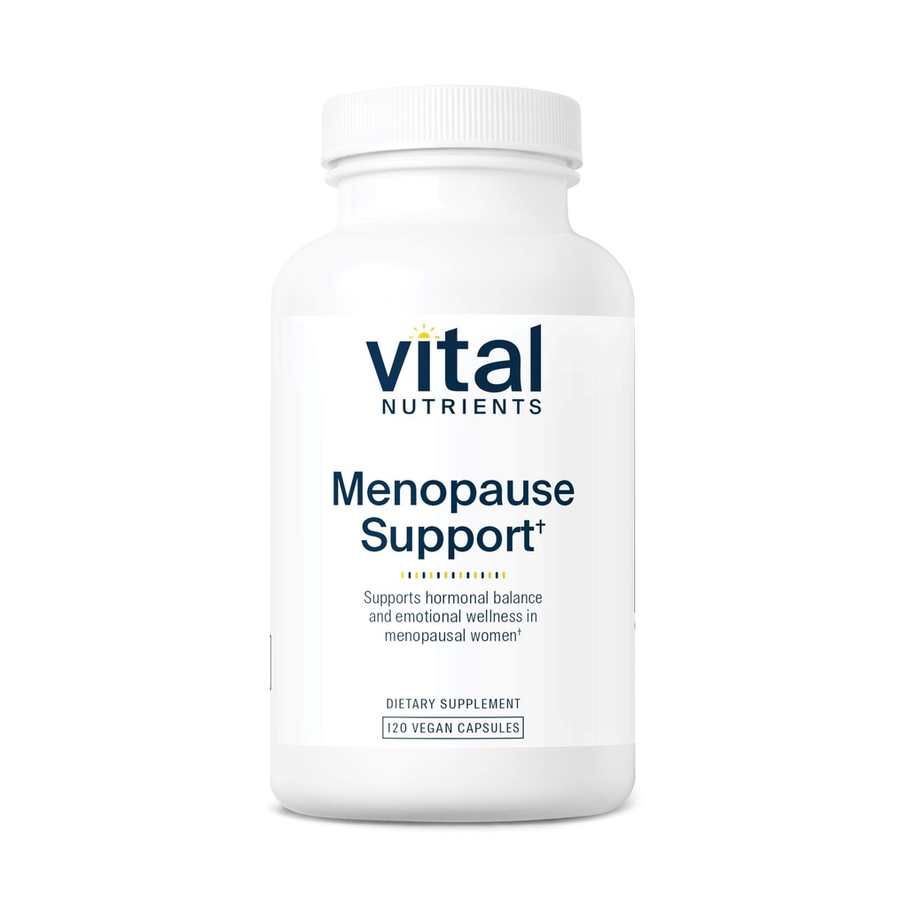 Vital Nährstoffe Menopause Unterstützung | Vegan Ergänzung für Frauen | Kräuterkomplex mit schwarzem Cohosh und Vitex Tree Berry für Hormon Balance Unterstützung* | Gluten, Dairy, Soy Free | 120 Kapseln