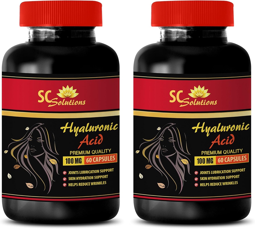 Anti-Aging kapszula arc - HYALURONIC Acid Pills 100 mg - hialuronic Acid kiegészítők szemek - 2 palack 120 kapszula