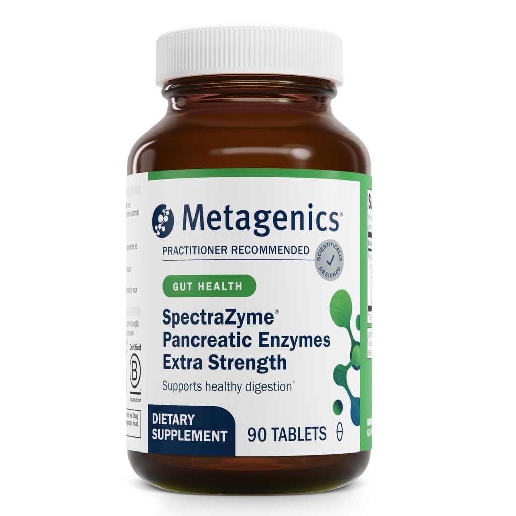 Metagenics SpectraZyme Pancreatic Enzymes Extra Strength - bioaktive Pankreasenzyme für Verdauungsunterstützung* - 90 Servierungen