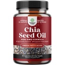 Chia Seed Öl Extrakt Kapseln - Pflanzenbasierte Omega 3 6 9 Ergänzung und tägliche Faser Kapseln für Erwachsene Verdauungs- und Immununterstützung und Herzgesundheit - Omega 3 Fettsäuren Ergänzung für Männer und Frauen