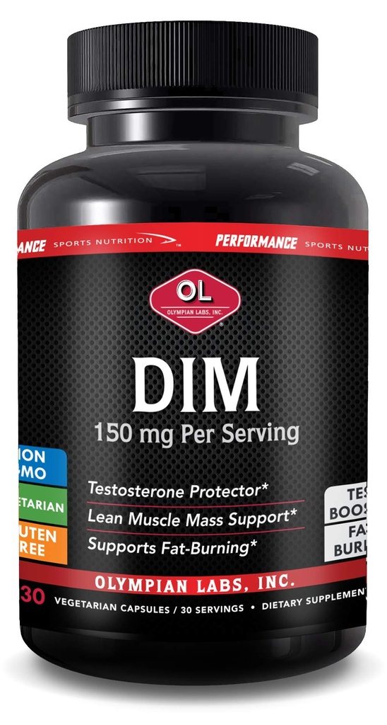 Olympian Labs DIM 150mg - DIM Diindolylmethan Ergänzung Kapseln Unterstützung Hormon Balance, Klare Haut, PCOS, & Aid in Fitness Regimes - 30 Kapseln (30 Tage Versorgung)