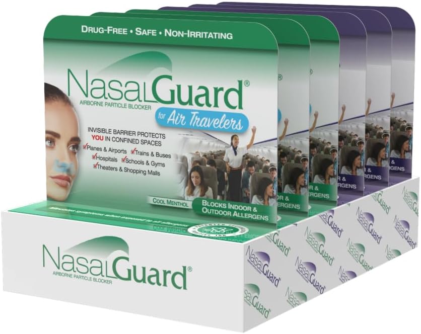 Airborne Partikel Blocker Nasal Gel für Flugreisende - Drug-Free, Non-irritating, Non-drowsy, Airplane Travel Approved - Über 150 Anwendungen pro Tube (Mixed, 3g, Pack of 6)