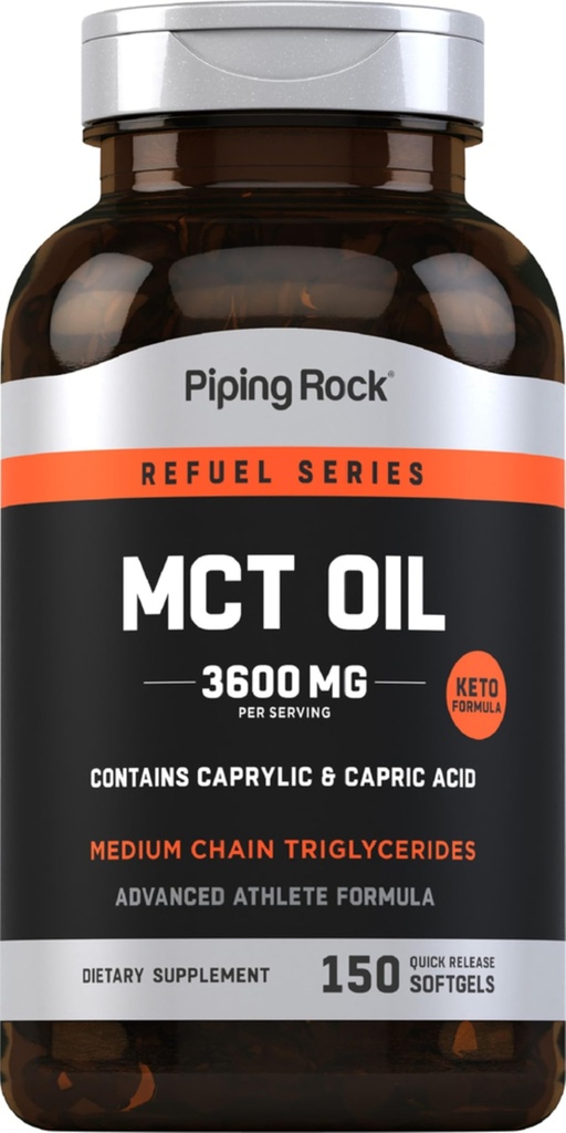 Piping Rock MCT Oil Softgel Capsicum 124; 3600mg