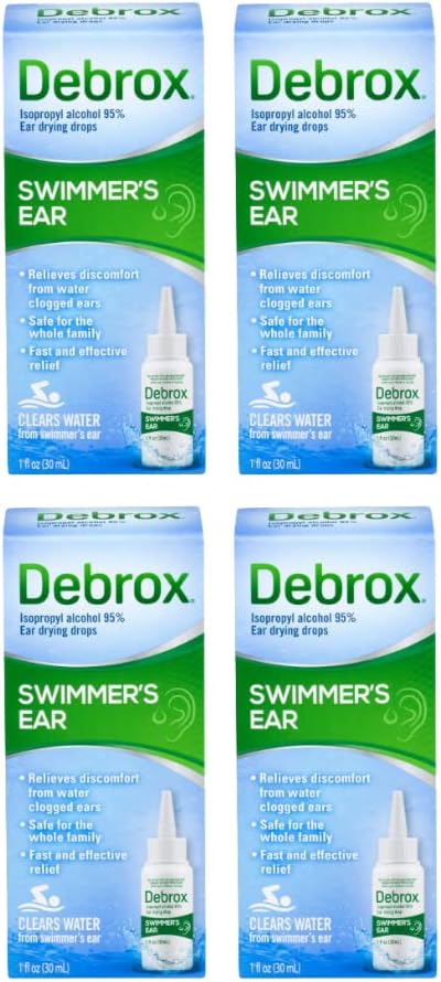 Debrox Swimmer 's Far Drying Drops for Recept & Kids, 1 Fl oz. (4 darabos csomagolás)