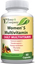 Tomy & Company Glutenfreie Vegetarische Frauen Multivitamin mit Zink, B6, B12, Biotin und mehr - Haar, Haut und Nägel, Knochengesundheit, Immununterstützung, Frauen tägliche Vitamin-Ergänzungen Kapseln