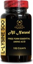 L-LYSINE Supplement Amino ACIDS - Fördert die Integrität von Haut und Lippen, essentielle Aminosäure, reines aktives L-Lysin für Immungesundheit, Lysin-Ergänzung - 1 Flasche 100 Zähler