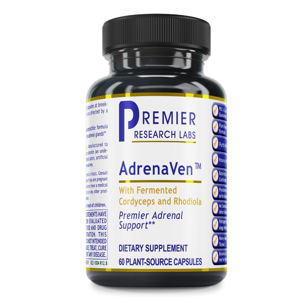 Premier Research Labs 30 Servings-AdrenaVen - Adrenal Health Supplement, unterstützt Adrenal Gland Health and Stress Response - Bio Adrenal Health - 60 pflanzliche Quellen Kapseln