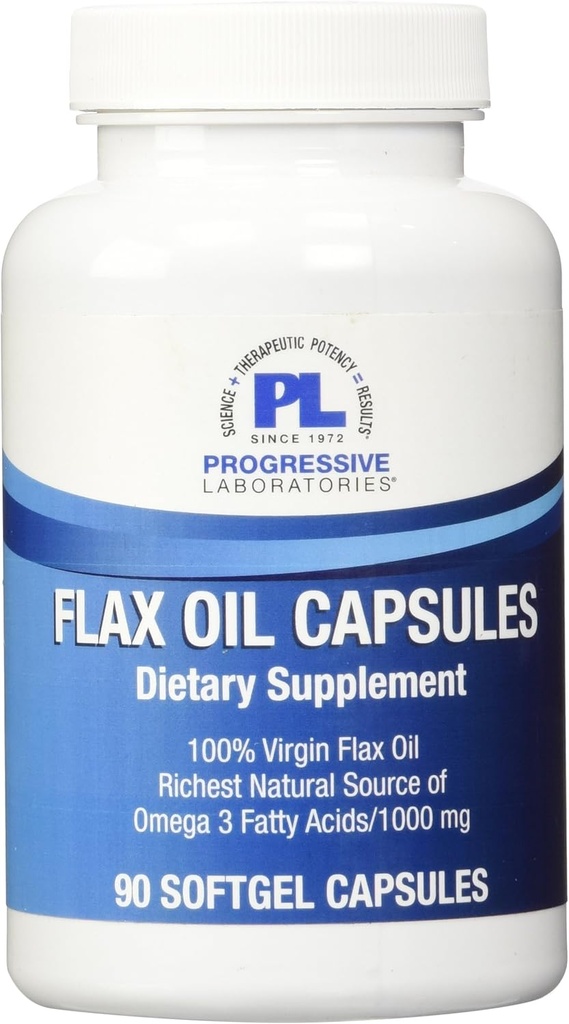 Progresszív Labs Flax Oil kapszula kiegészítés, 1000 mg, 90 gróf