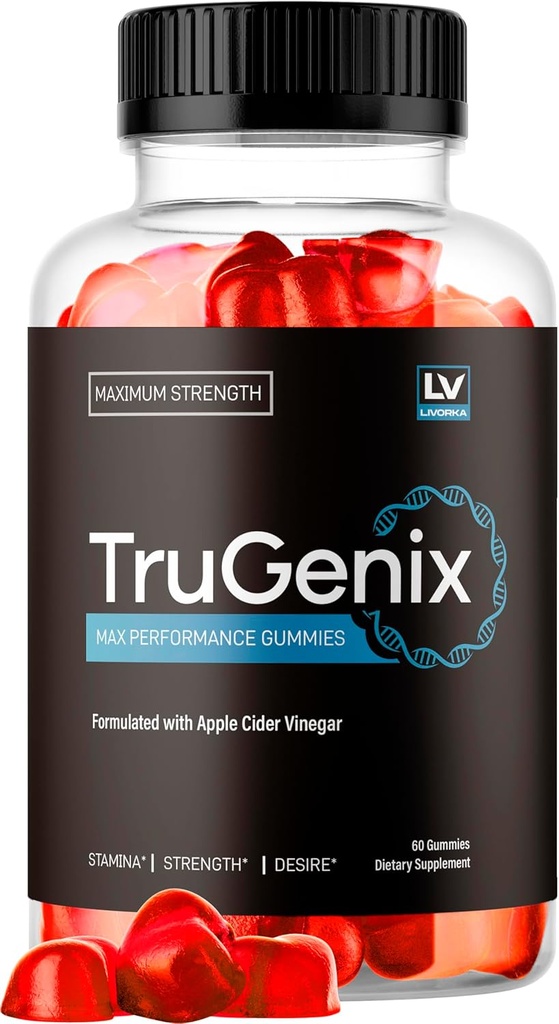 TruGenix Gummies, TruGenix Gummies für Herren, Offizielle TruGenix Gummies Advanced Formula, TruGenix ACV Gummies, TruGenix Support Supplement Gummies, Premium Formula, 60 Gummies für 1 Monat