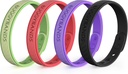 Moskito Repellent Armbänder, 4 Pack Silikon Moskito Repellent Bands mit DEET Freie, natürliche und wasserdichte Bug-Armbänder für Kinder und Erwachsene, Outdoor-Reiseschutz (Black&Red&Purple&Green)