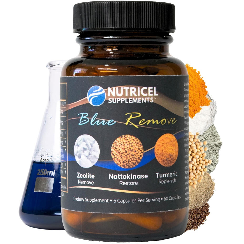 Nutricel metilén kék kapszula mikronizált zeolit, nattokináz (Non- GMO), kurkuma, bromelain, és NAC - Megbízható Készült Amerikában márka - 18mg (USP Reference Compliant) harmadik fél teszt (60ct)