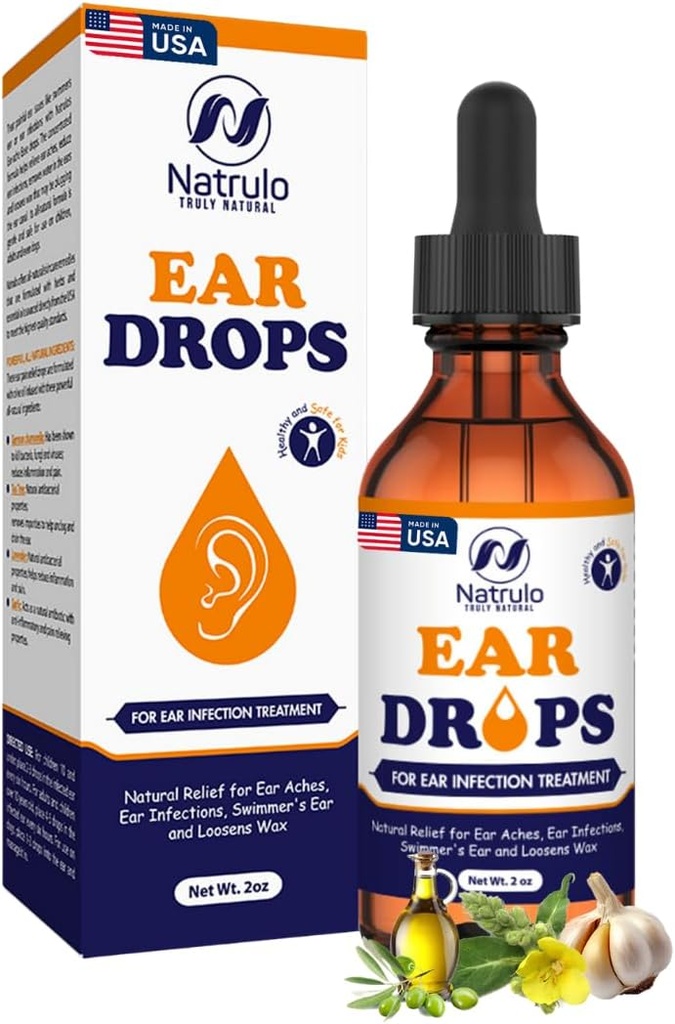 Természetes fül cseppek a fül fertőzés - gyógynövény fülcsepp felnőttek, gyermekek és kisállatok - Soothes Discomfort, fül Aches, Itchy Fülek, Úszófül, & Loosens Wax - Gyerekek biztonságos fül olaj készült USA (2 Oz)