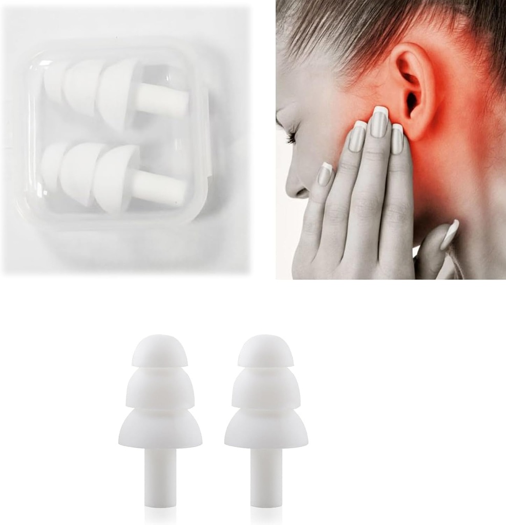 Tinnitus Relief für Ringe Ohren, Tinnitus Relief-Gerät, Anti Tinnitus Relief Ohrclip, Vorrichtung für Stopp Ohrring,Tinnitus Ohrstöpsel für Ohrring, drei Ebenen Lärmreduzierung Ohrstöpsel (1pair)
