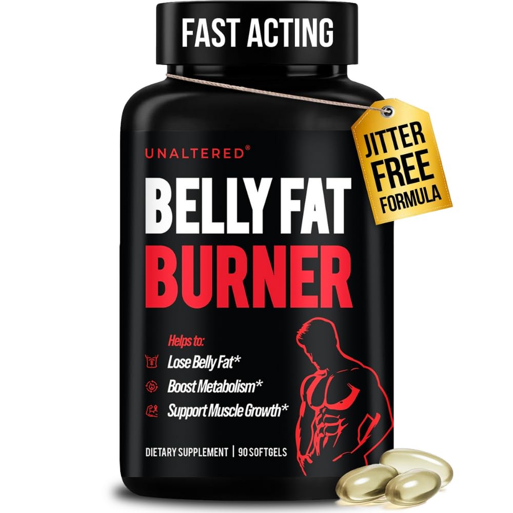 UNALTERED Belly Fat Burner für Männer - Natürliche Gewichtsverlust Pillen zu unterstützen reduziert Körperfett, Erhaltung der Lean Muskelmasse, und eine gesunde Stoffwechsel - CLA Nahrungsergänzung - 90 Softgel Kapseln
