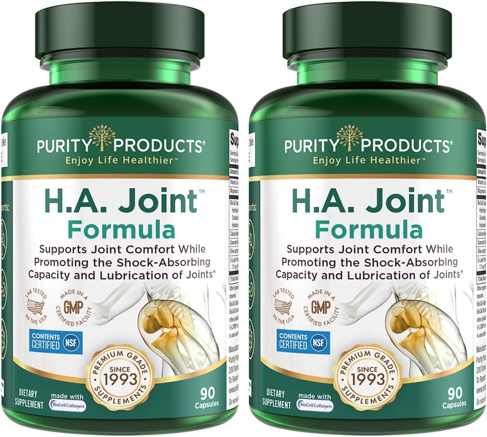 Tisztaság Termékek HA Joint Formula Hyaluronic Acid + Key CoFactors - Joint + Skin Multi Collagen (I, II & III típus) - 5- Loxin - Olive Fruit Extract - Joint Rugalmasság + Mobility - 90 kapszula (2)