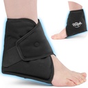Hilph Knöchel Ice Pack Wrap für Schwellung, wiederverwendbares Gel Cold Pack für Knöchel verstopft, Heiße kalte Kompressor für Chirurgie Erholung, Plantar Fasciitis, Fuß Schmerzlinderung, Schwellung, Achilles Tendonitis, Schwarz