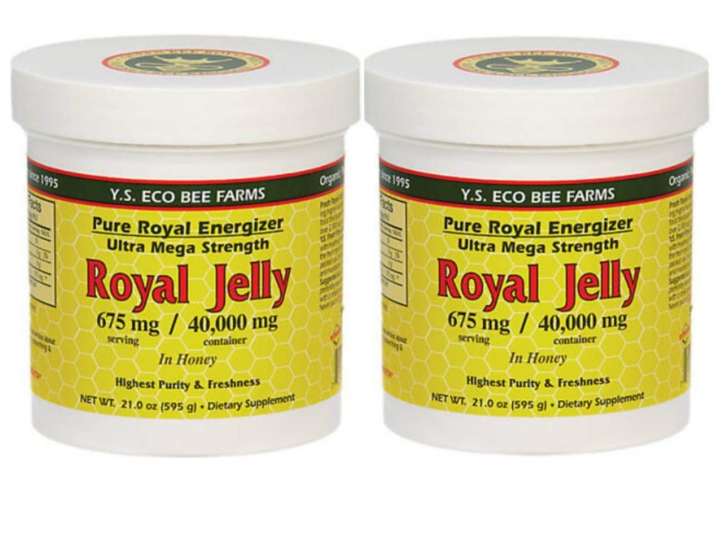 Y.S. Eco Bee Farms, (2 Pack) Royal Jelly, in Honey, 675 mg, 1,3 £(595 g)