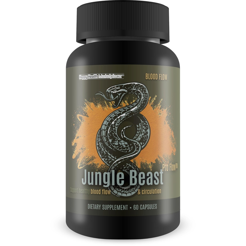 Jungle Beast Pro Flow - Unsere beste Blutfluss Jungle Beast Pro Ergänzung für gesunde Zirkulation - Gesunde Zirkulation Unterstützung für verbesserte Nährstoffabgabe - Blutzirkulation ergänzt Blutfluss
