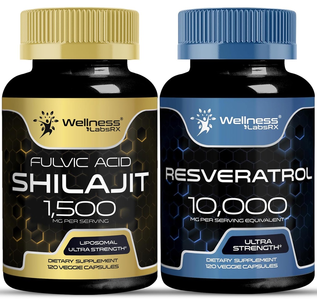 WELLNESS LABSRX Resveratrol kapszula Shilajit Tiszta Himalája kapszula