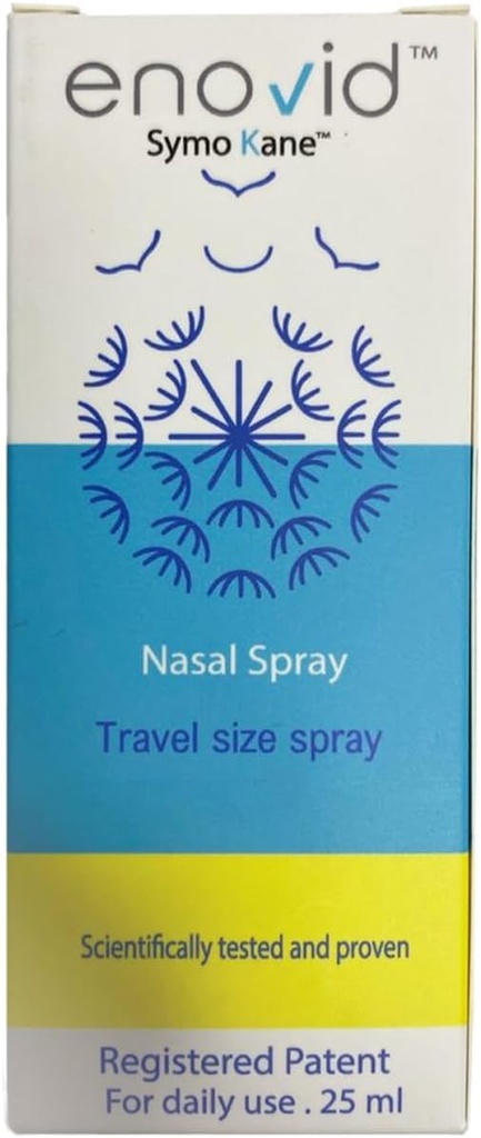 Enovid@ Natural and Revolutionary Protection Nasal Spray - 0.845 fl oz, Groß für den täglichen Gebrauch Travel Size Spray, Chemical Free, Cruelty-Free, Trusted by Millions Worldwide - Pack of 1