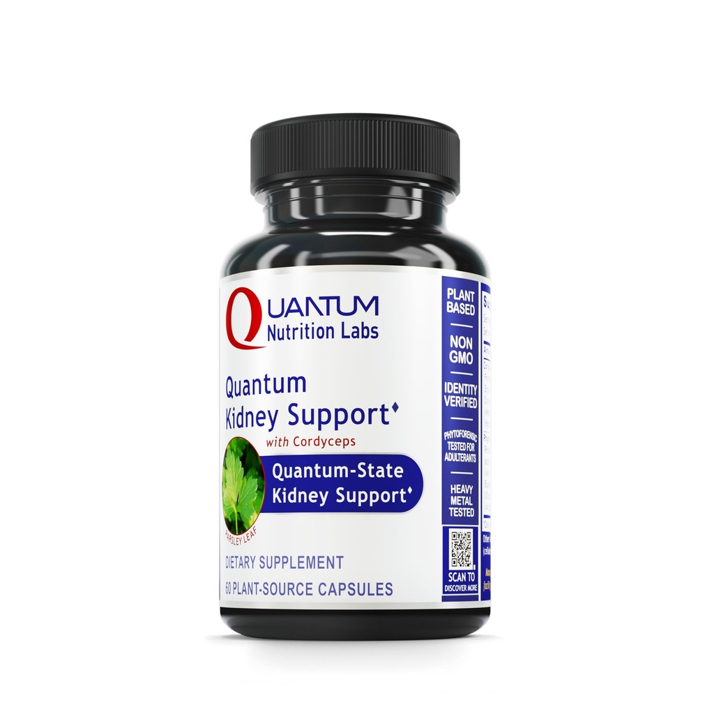 Quantum Nutrition Labs Nierenunterstützung - Nierengesundheitsergänzung, Nierenunterstützungsergänzung, Nieren Vitamine für Männer und Frauen mit Cranberry, Rhodiola Rosea und Parsley - 60 Vegetarische Kapseln