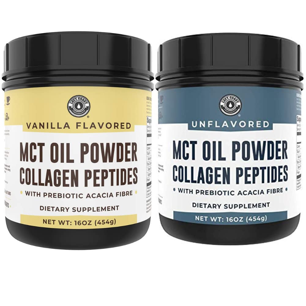 Bal parti teljesítmény Keto Vanilla MCT Collagen por és keto ízesítetlen MCT Collagen por