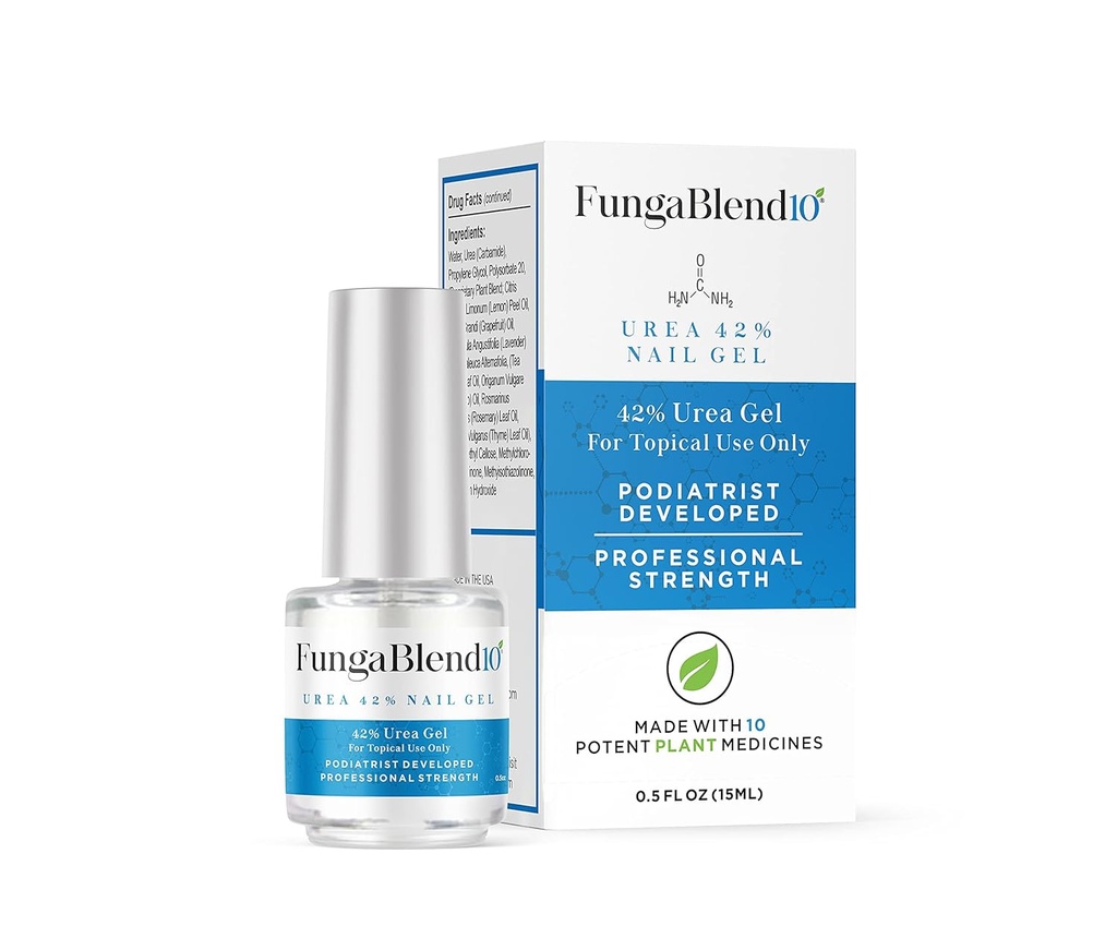 FungaBlend 10 - Harnstoff 42% Nail Gel zu heilen Pilz schneller - Delivers Antifungal Medication direkt zu Pilz - schnelle Ergebnisse topische Lösung für Zehe und Finger Nagelreparatur Behandlung