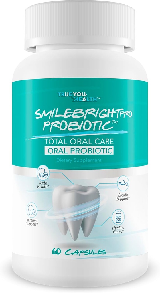 Smile Bright Pro - Unsere beste Gesamt-Oral Care Oral Probiotic - Oral Probiotics for Mouth Bad Breath - Gum Health Probiotics for Teeth Probiotic - Oral Probiotics for Dry Mouth Oral Health Probiotics