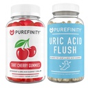 PUREFinity Uric Acid Flush & Cleanse Capsules + Tart Cherry Gumies