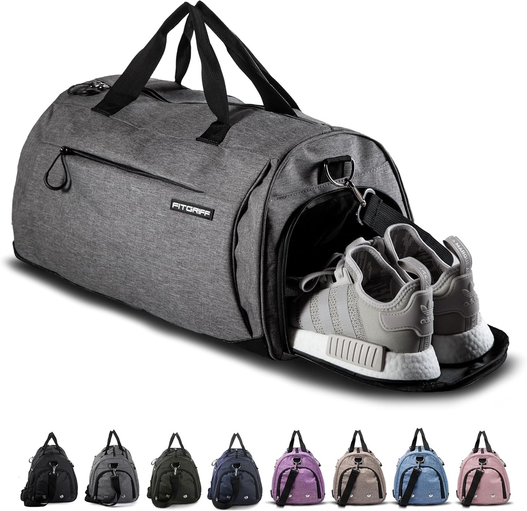 Fitgriff ® Edzőtáska férfiaknak és nőknek cipővel és nedves kompartmenttal - Duffle Bag for Travel, Sports, Fitness & Workout
