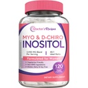 Arzt Rezepte Inositol Supplement, Myo-Inositol & D-Chiro Inositol Kapseln 2050mg pro Servierung, Ideal 40:1 Blend, Hormon Balance für Frauen, Ovarian Funktion & Fertilität Unterstützung, 120 Vegan Caps