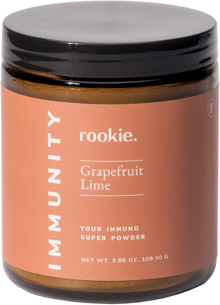Immunität Krankheit Vorbeugende Boost-Pulver von Rookie Wellness, beinhaltet Vitamin D, Elderberry, Ginger, Natural Wellness Remedy Vitamins Supplement, Grapefruit und Lime Flavor (30 Servieren Jar)