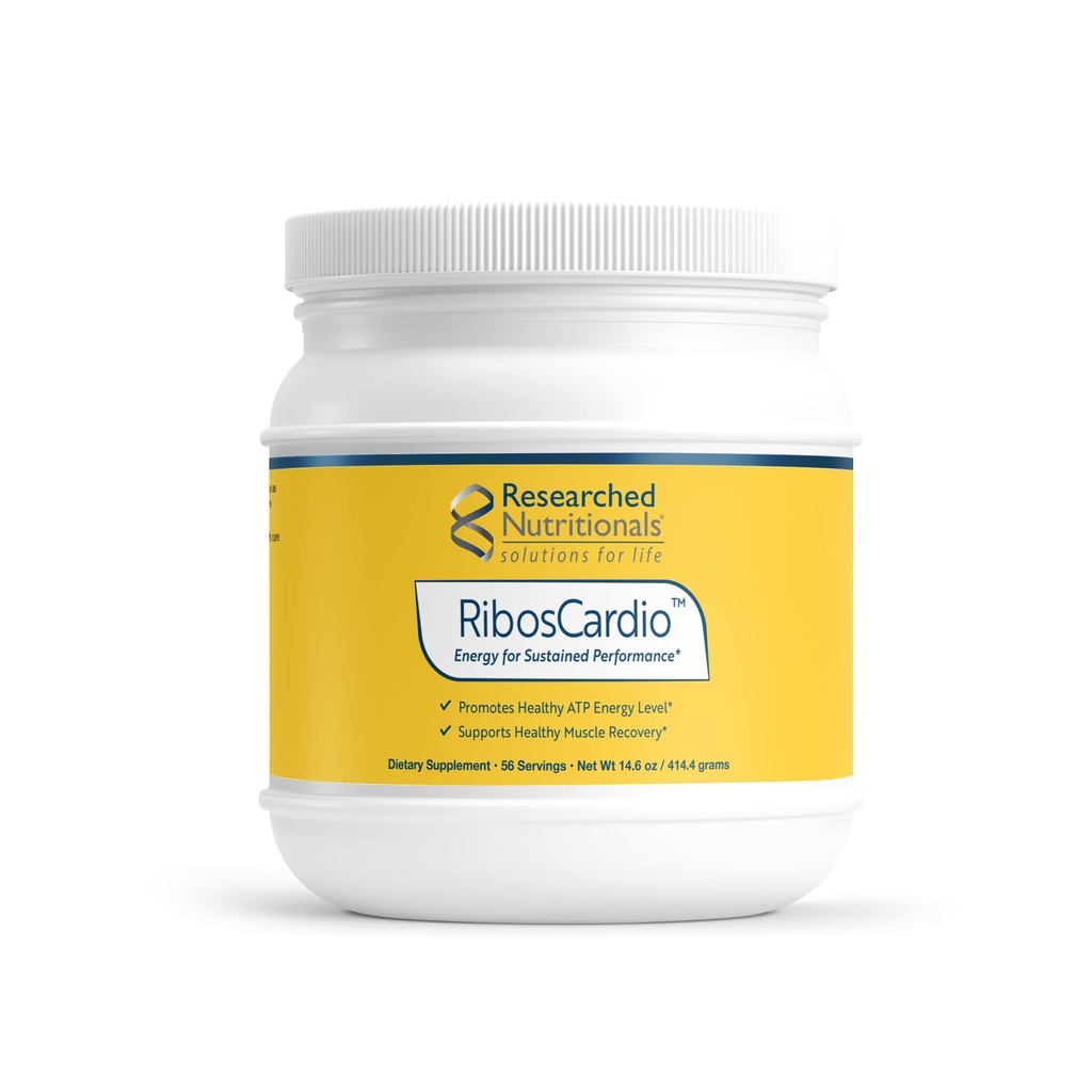 Geforschte Ernährung RibosCardio ATP Energy Powder - D Ribose & L Carnitin Supplement mit Magnesium, Malic Acid - unterstützt Muskelrückgewinnung, Herzgesundheit & Gehirngesundheit (41.4 g)