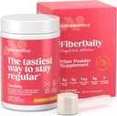 FiberDaily Delicious Fiber Powder - Organisches Psyllium Husk, Agave Inulin & Sunfiber® Guar Gum Erdbeeren-Limonade-Getränk, Zuckerfrei, lösliche Faser, Prebiotic Fiber Supplement, Vegan, 30 Portionen