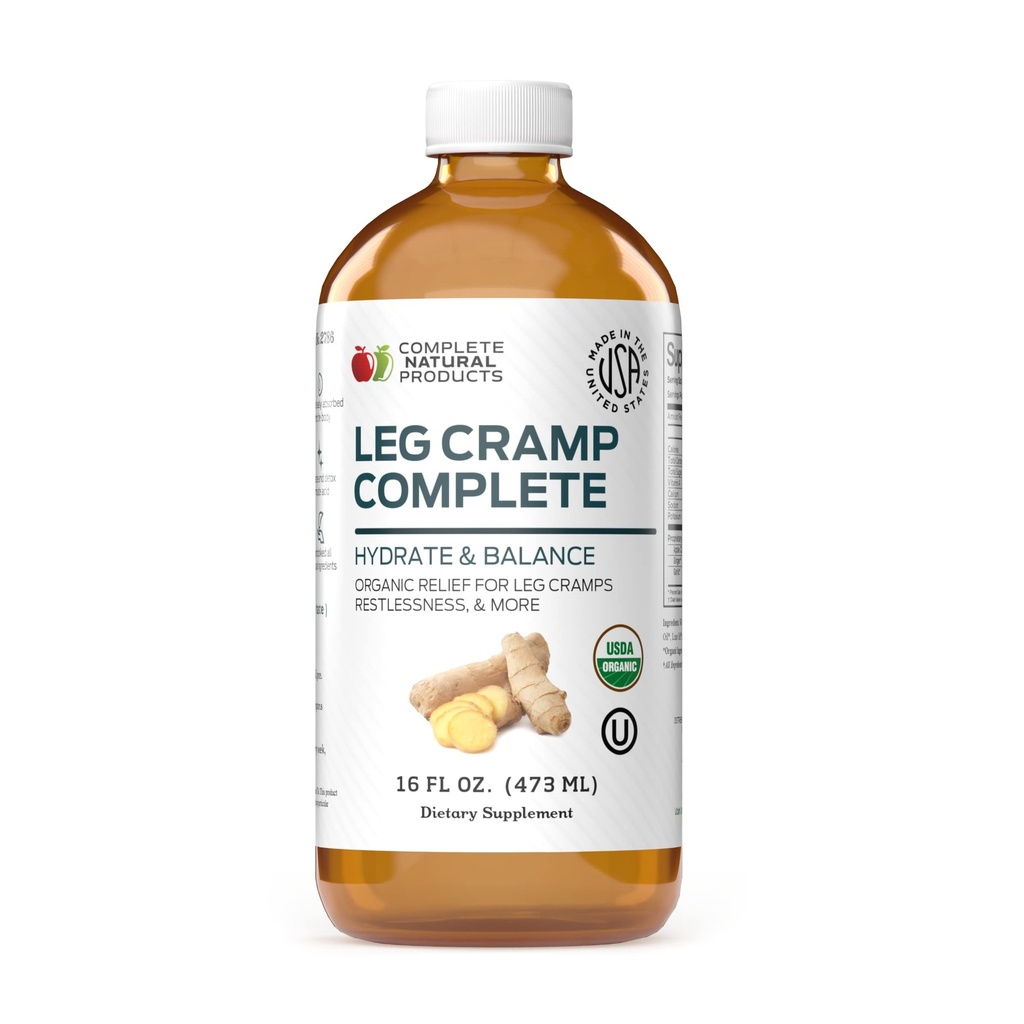 Leg Cramp Complete 16oz - Natürliche flüssige organische Amish Muscle, Fuß & Bein Cramp Remedy Relief, Vitamin, & Supplement