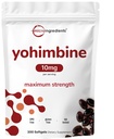 Double Strength Yohimbine Ergänzungen für Männer und Frauen, 10mg pro Servierung, 300 Softgels, Yohimbine HCL mit Virgin Sunflower Seed Oil for Better Absorption, unterstützt Energieproduktion, African Raw