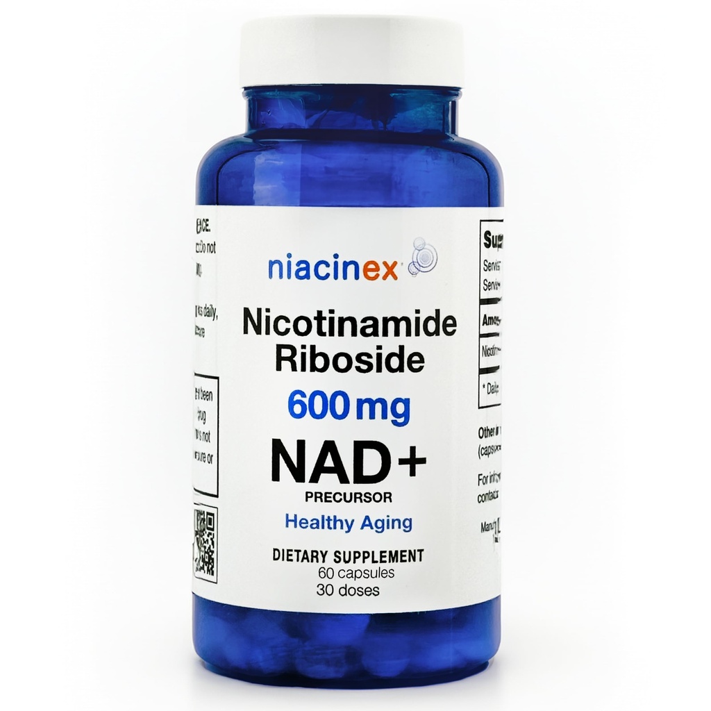NAD+ Supplement - 600mg Pure Nicotinamide Riboside (NR) - Gesunde Alterung, Psychische Klarheit & Energie Booster - Zellregeneration Ergänzungen für Frauen und Männer - 60 NAD Plus Kapseln - Made in USA